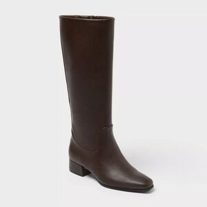 Women's Rhi Knee-High Boots with Memory Foam Insole - Universal Thread Brown 7.5